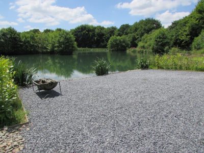 The Hole swim at L'Angottiere carp fishery offering exclusive carp fishing in france