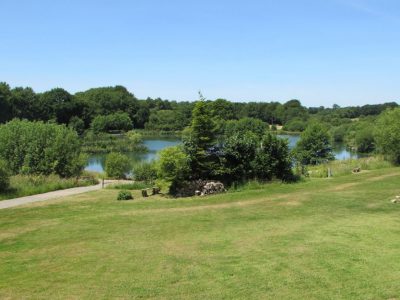 view from the gite at l'angottiere carp fishery offering exclusive carp fishing in france