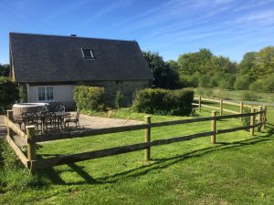 Gite garden at l'angottiere carp fishery offering exclusive carp fishing in france
