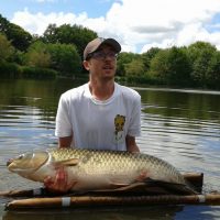 carp caught at L'angottiere carp fishery offering exclusive carp fishing in france